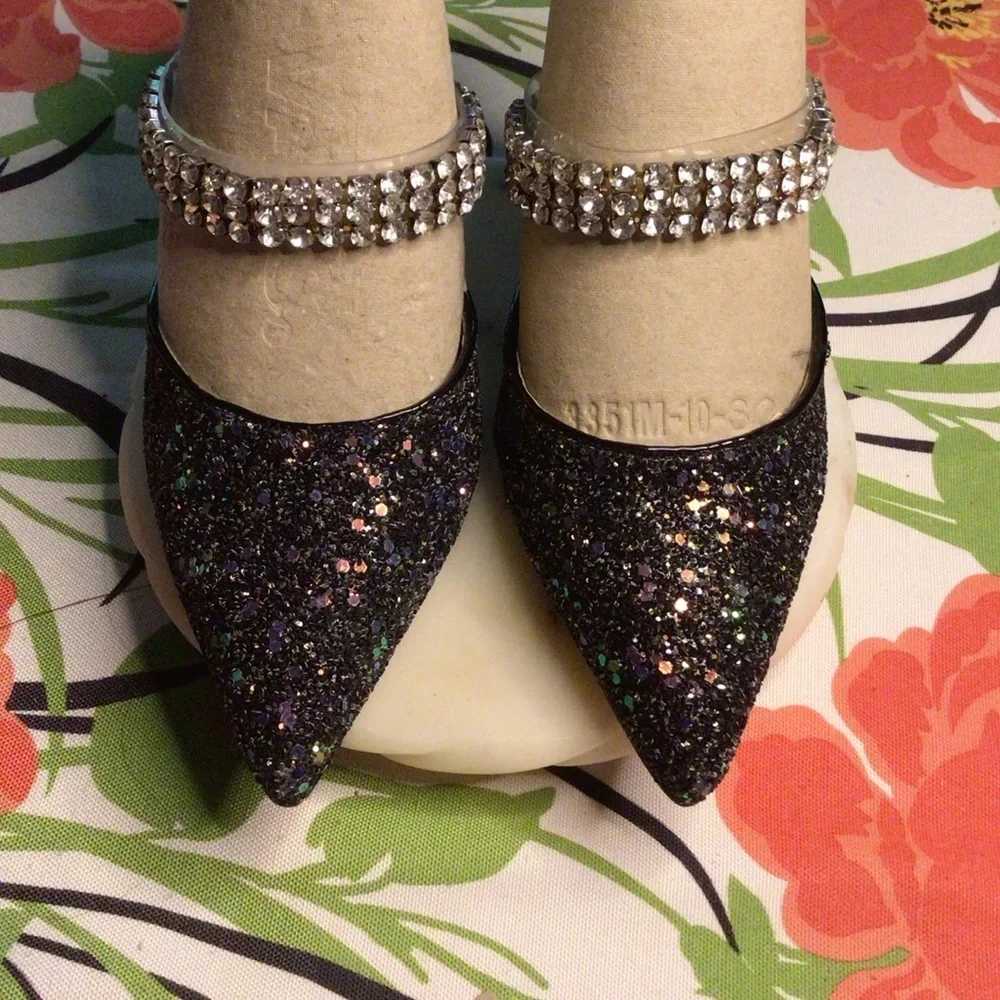 NEW LEMONADE BLACK PUMS HEELS - Picture 5 of 10